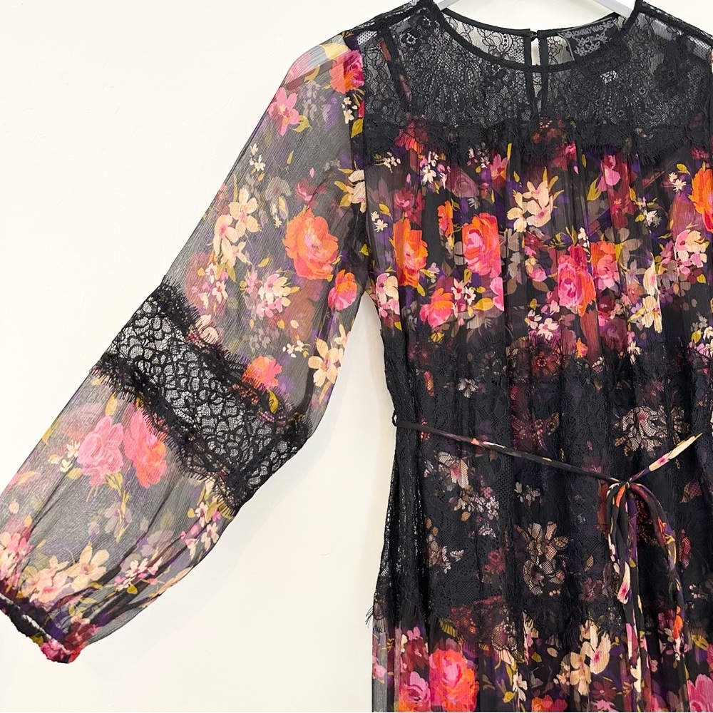 Johnny Was Love Flora Silk Lace Tiered Maxi Dress L38023 - Picture 8 of 16